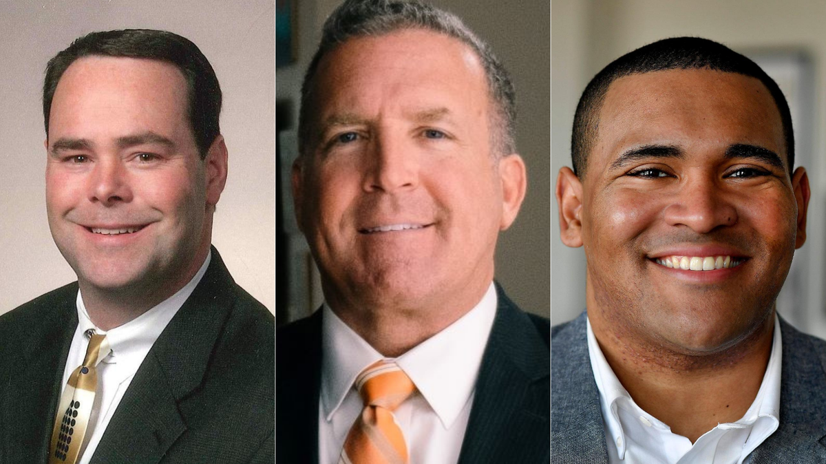 From left: Dan Tarwater, Phil LeVota and Justice Horn are among those who have submitted their names as potential appointees for interim Jackson County Executive. The three nominee hopefuls spoke at a candidate form Friday hosted by the Urban Summit of Kansas City.