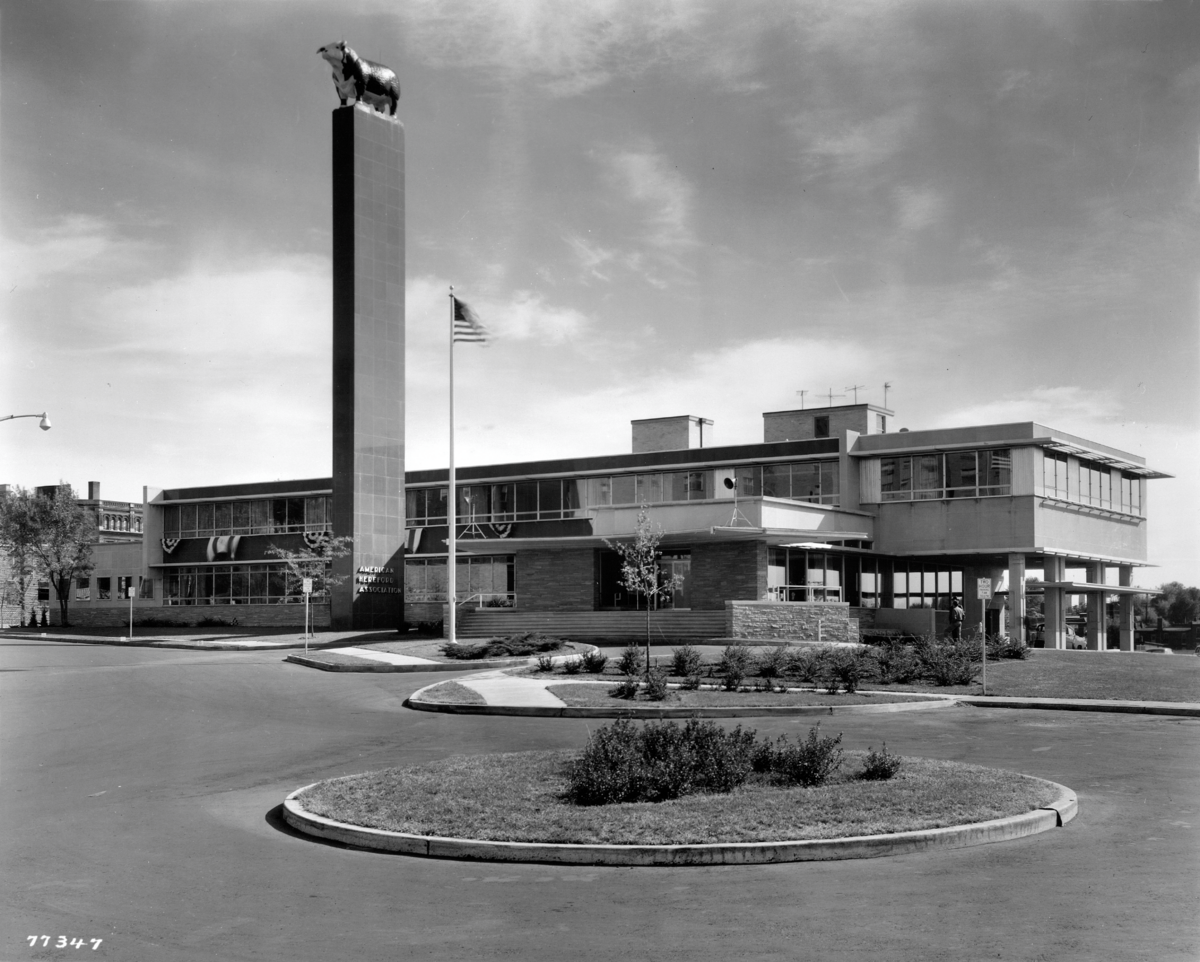 The completed AHA headquarters in 1954