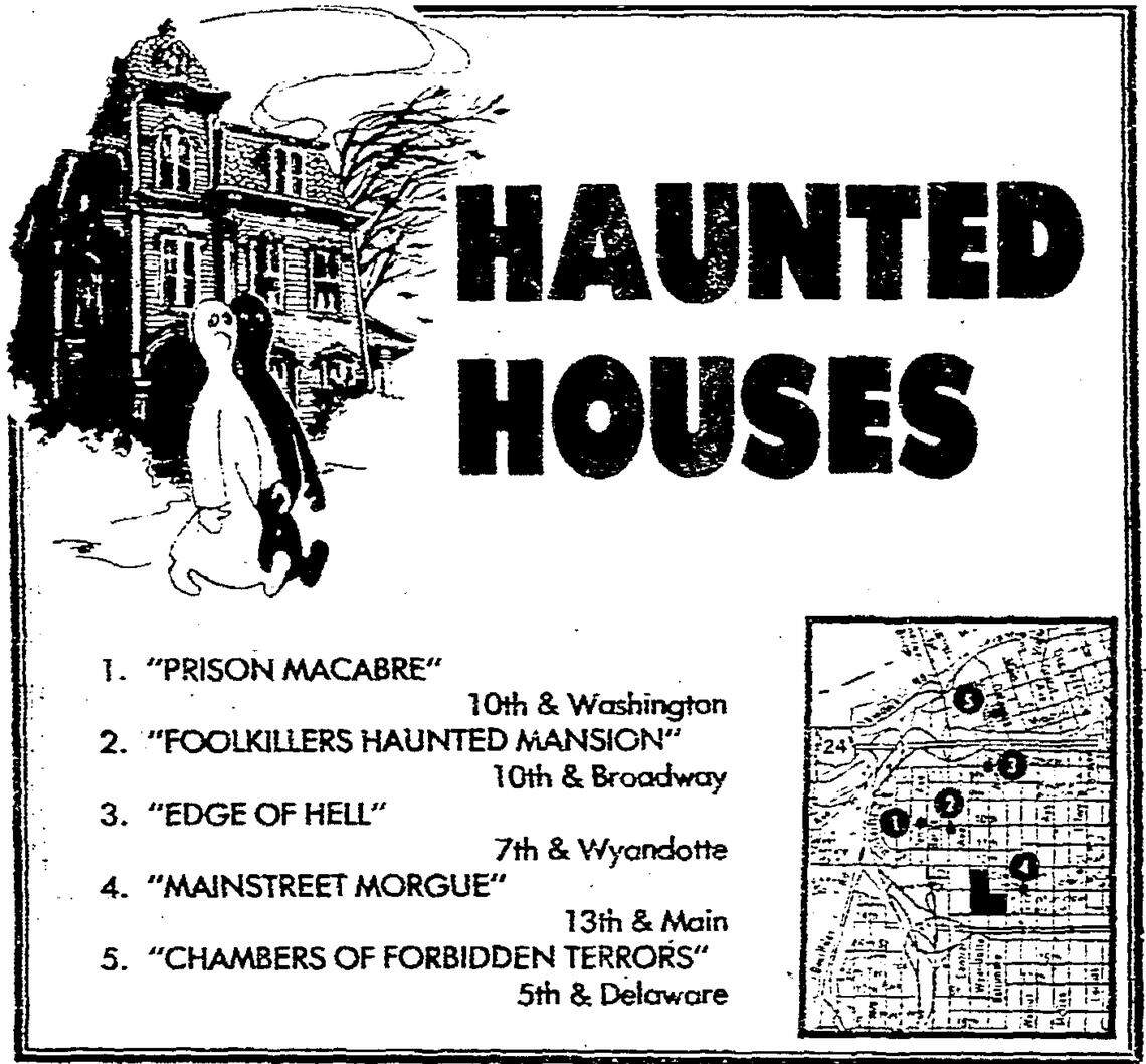 An October 1978 advertisement in The Star for haunted houses.