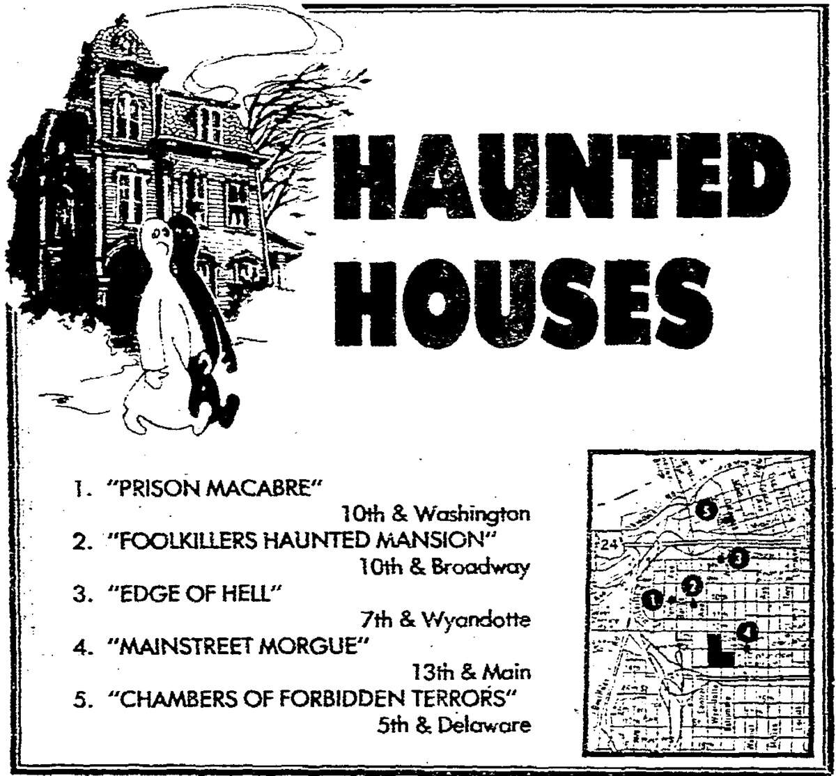 An October 1978 advertisement in The Star for haunted houses.