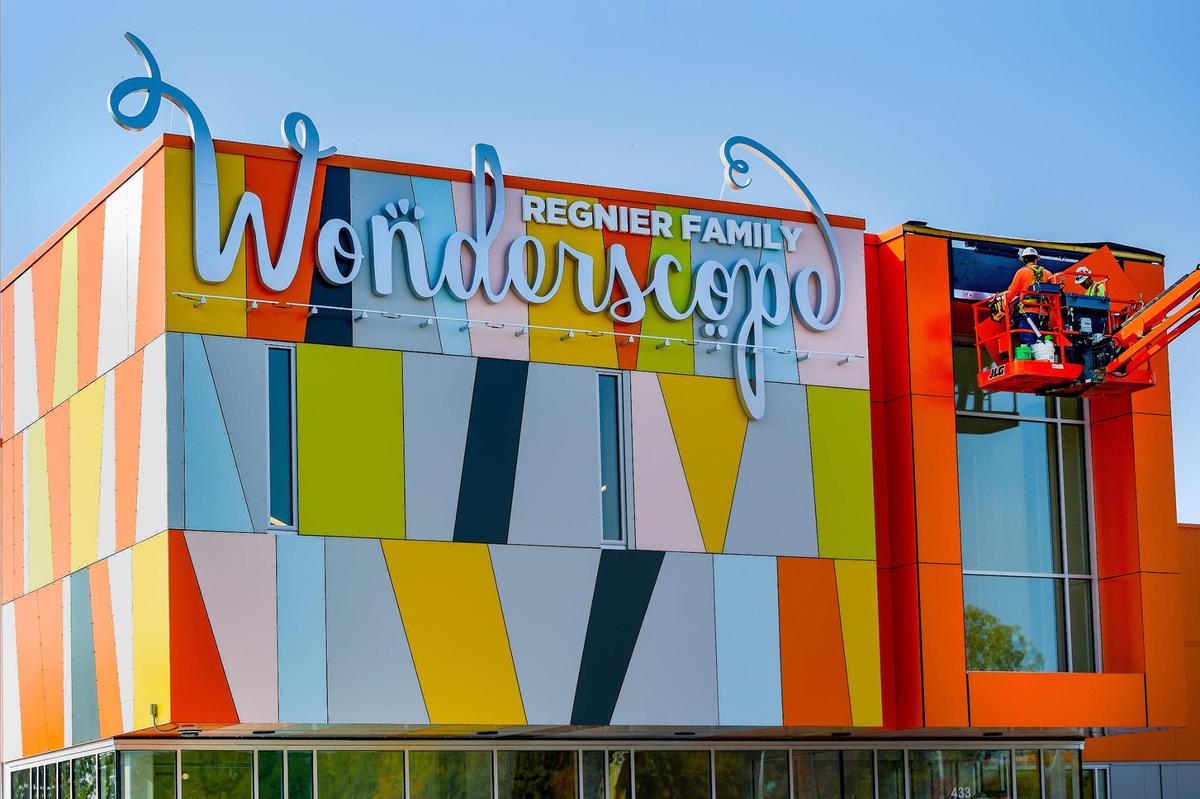 Finishing touches were being put on The Regnier Family Wonderscope Children’s Museum of Kansas City, which is opening Oct. 23 at its new location, 433 E. Red Bridge Road. The $15 million facility features 30,000 square feet of learning and play areas and an expansive outdoor space.