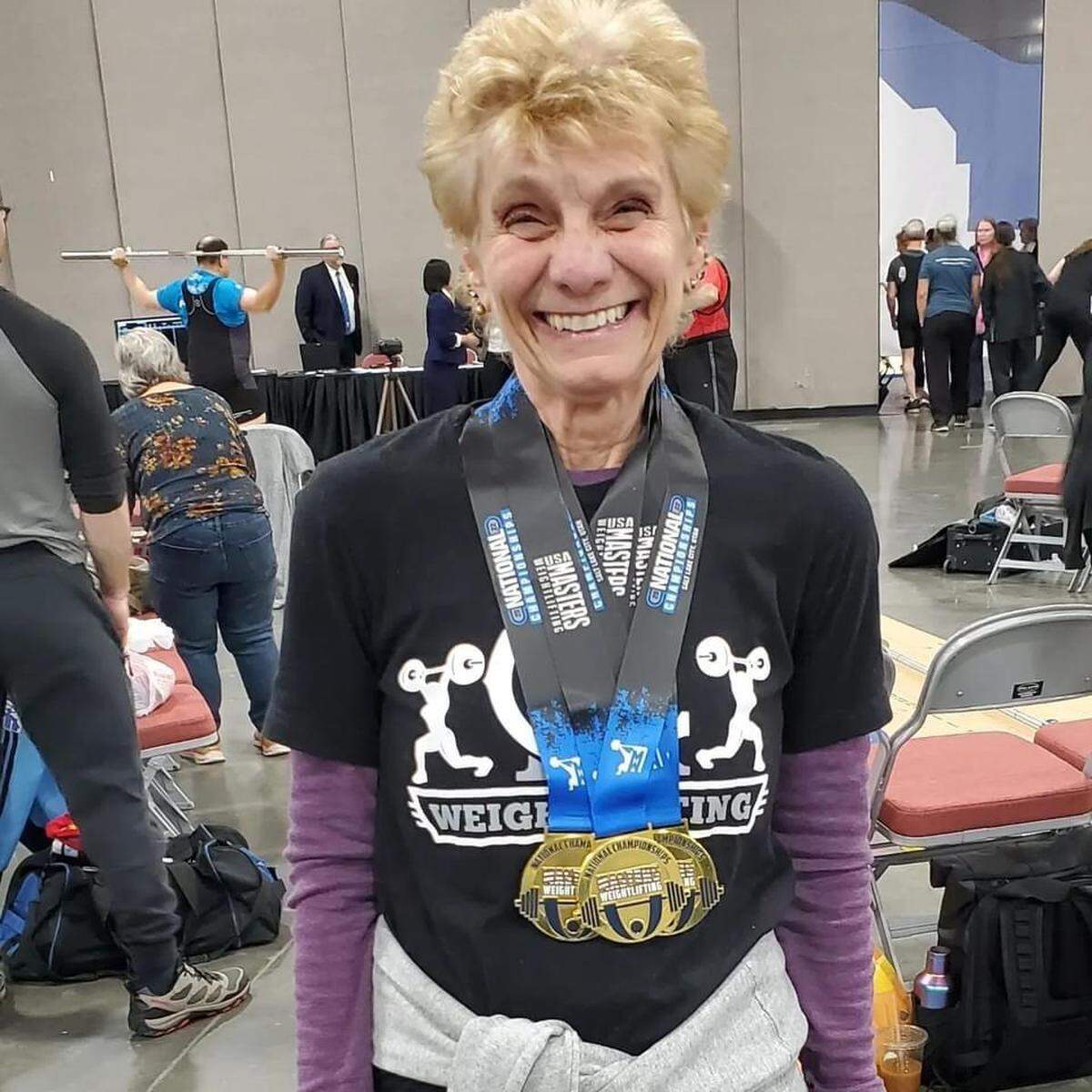 Joyce Hanson has won several weightlifting awards. The 72-year-old is taking a break from competitions, though not exercising, while she enjoys her time as a grandmother.