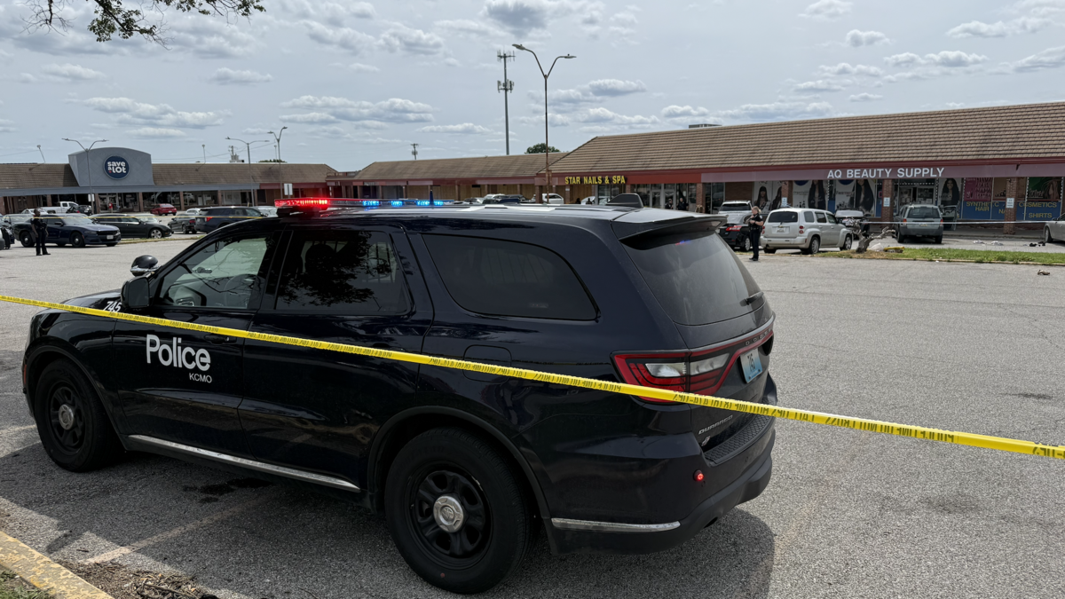 Police responded to a reported shooting outside a shopping center in the 8700 block of Blue Ridge Boulevard on Friday, June 19, 2026.