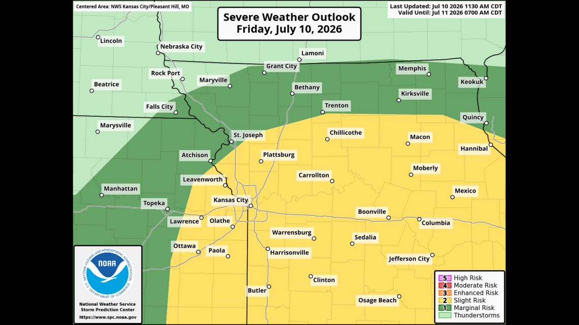 Severe weather risk rises for Kansas City; hail, tornadoes also in play
