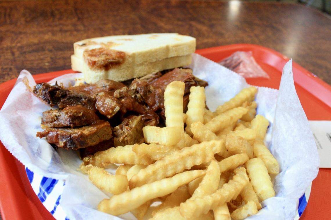 The burnt end and french fries plate is served at Rosedale Bar-B-Q. The Kansas City, Kansas barbecue restaurant won The Star’s best french fry poll.