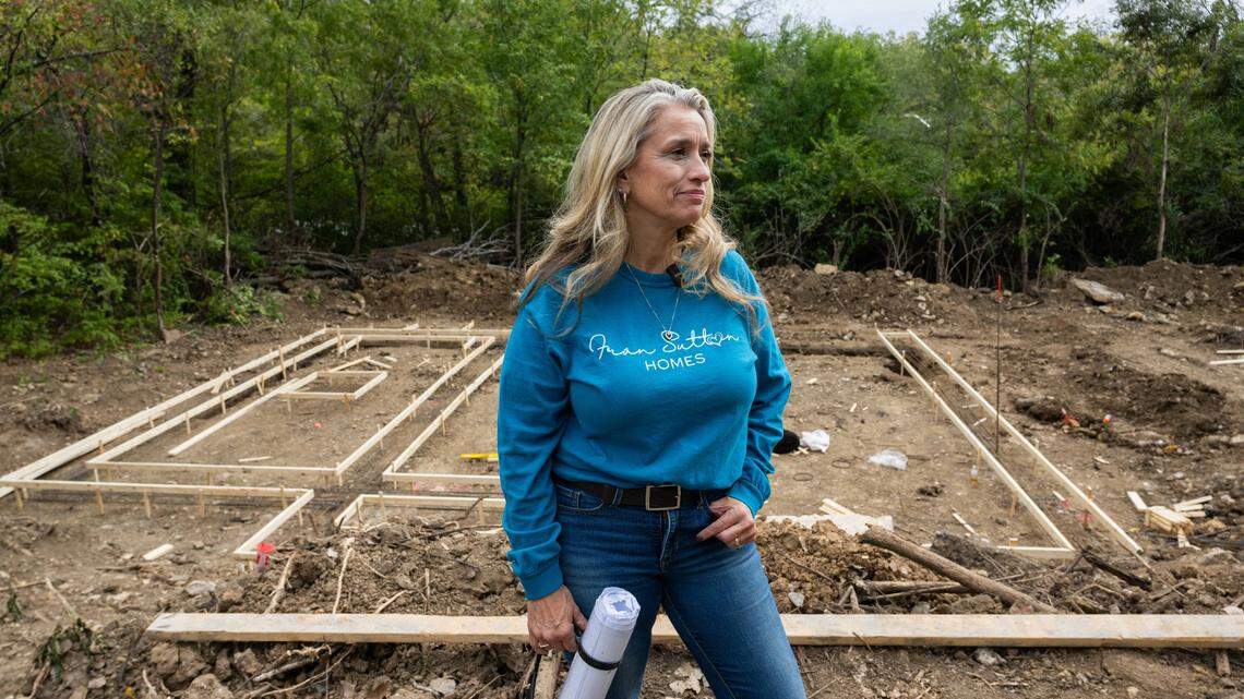 Fran Sutton, a real estate broker-turned-developer in Kansas City, Kansas, on Thursday, Oct. 9, 2025. Sutton is trying to address a local housing shortage by tapping into some of the more than 4,300 vacant and abandoned lots that KCK has in its land bank.