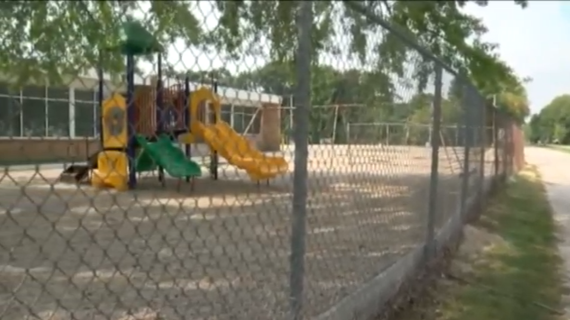 Alex Hook, a student at Riverview Elementary School in Silver Lake, Wisconsin, is in a coma after rebar shot from under a mower hit his head, his family said. Screengrab from TMJ.