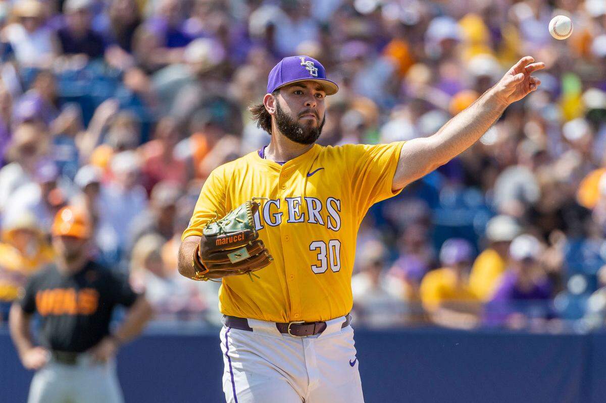 After starring for the LSU Tigers, pitcher Nate Ackenhausen is headed to Kansas City. He was selected by the Royals in the 10th round of the 2024 MLB Draft on Monday.
