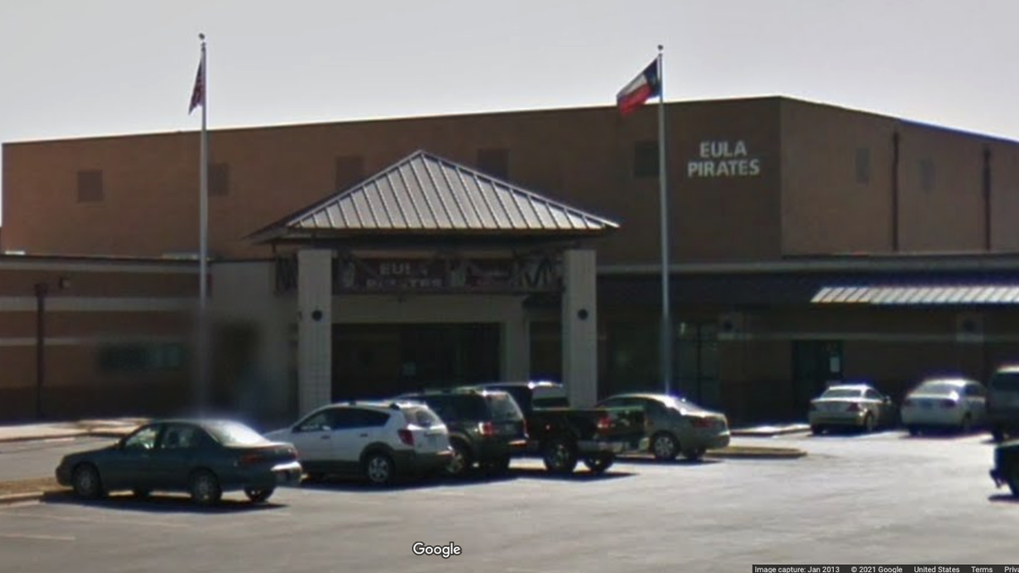 Five students are accused of sexual assault during a “possible hazing incident” in a locker room at Eula High School in Texas, the Callahan County sheriff said. Screengrab from Google.