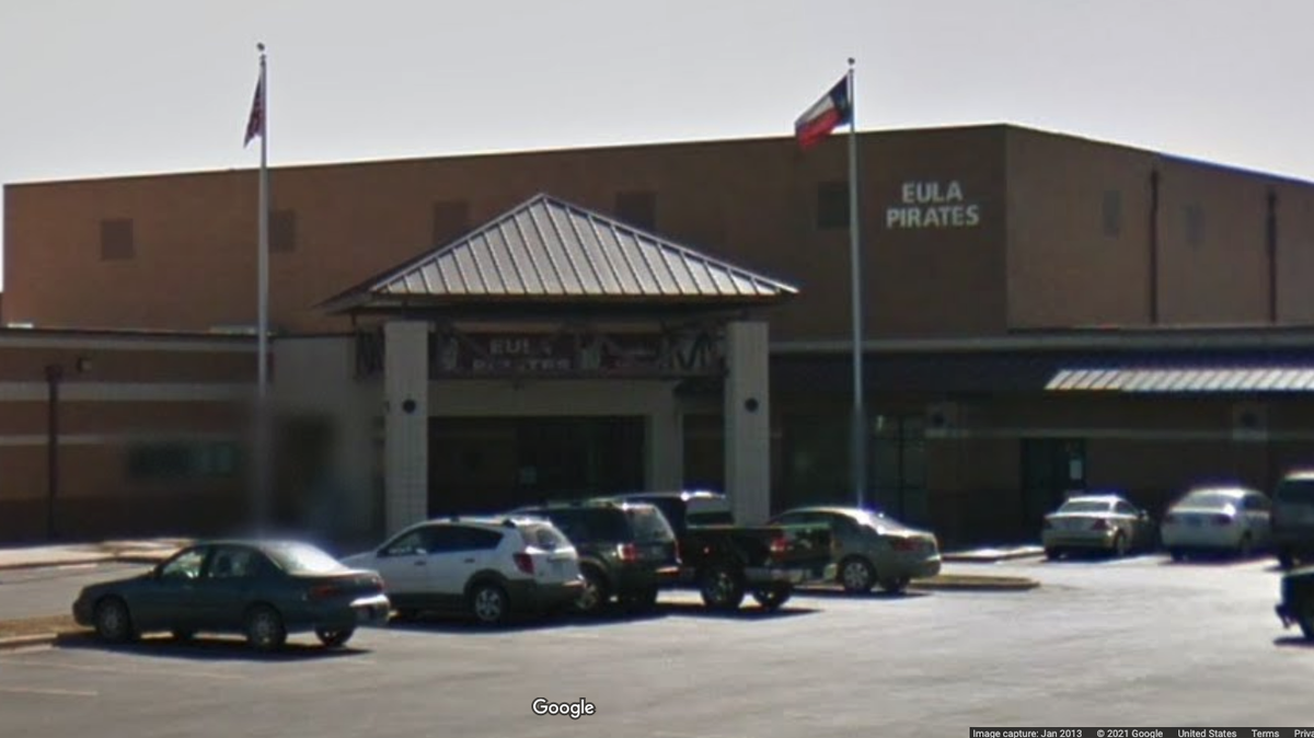 Five students are accused of sexual assault during a “possible hazing incident” in a locker room at Eula High School in Texas, the Callahan County sheriff said. Screengrab from Google.