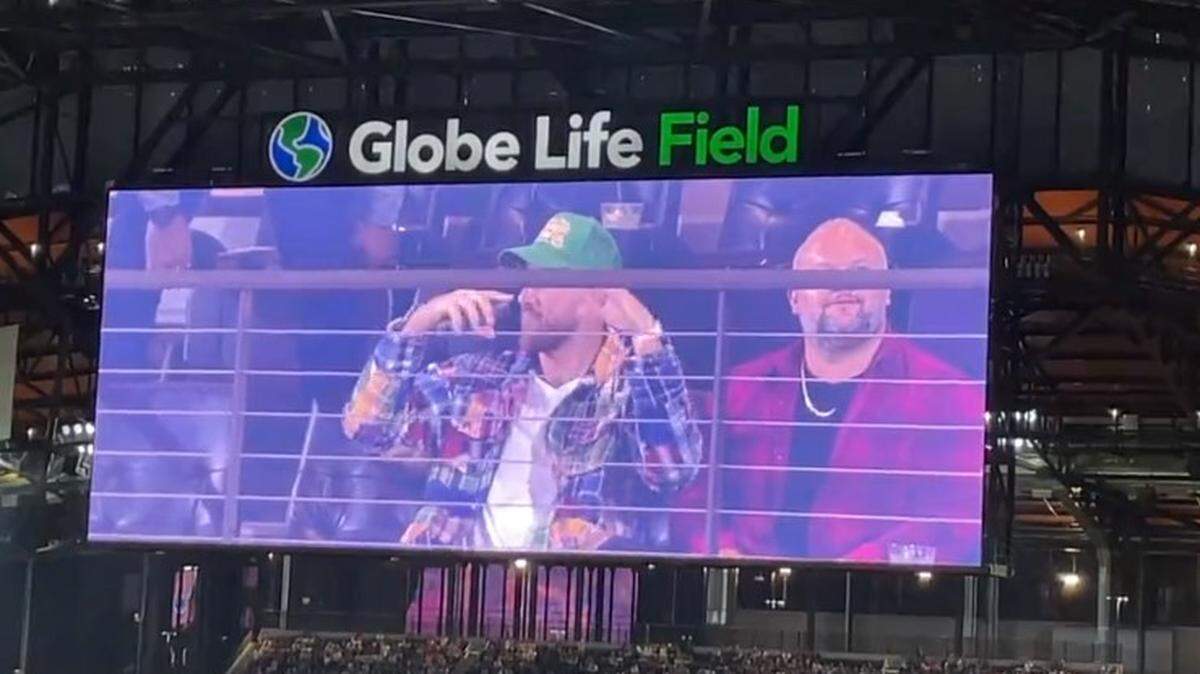 Chiefs tight end Travis Kelce was at Game 1 of the World Series at Globe Life Field.