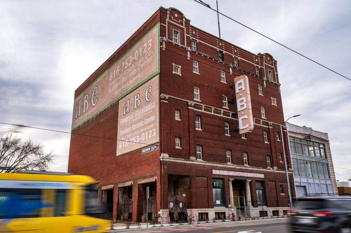 The ABC Storage building at 3244 Main St., is pictured on Wednesday, Feb. 18, 2026, in Kansas City.