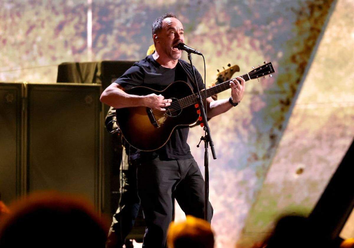 CLEVELAND, OHIO - OCTOBER 19: Inductee Dave Matthews of the Dave Matthews Band performs onstage during the 2024 Rock & Roll Hall Of Fame Induction Ceremony streaming on Disney+ at Rocket Mortgage Fieldhouse on October 19, 2024 in Cleveland, Ohio. (Photo by Dia Dipasupil/Getty Images for The Rock and Roll Hall of Fame)