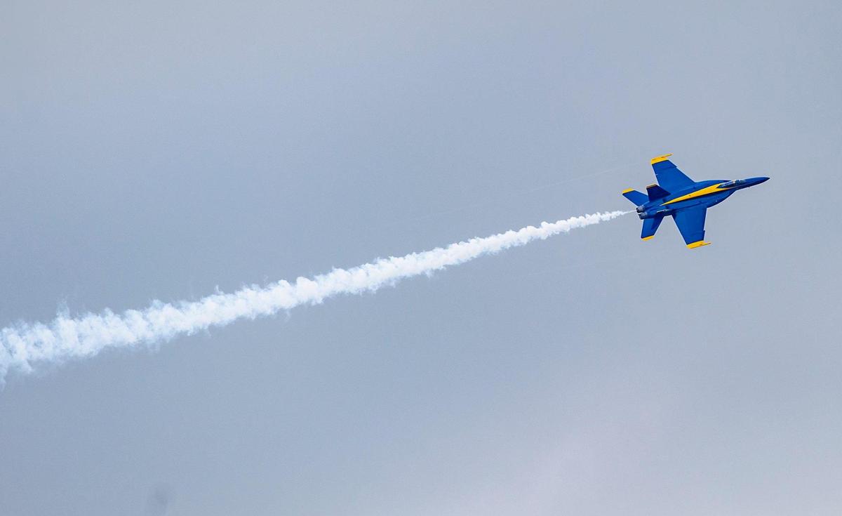 The U.S. Navy Blue Angels arrived at the New Century AirCenter near Gardner, Kansas, Thursday, July 1, in preparation for the 2021 KC Air Show on Saturday and Sunday. The elite group of pilots will perform over the weekend. Last year’s air show was canceled due to the pandemic.