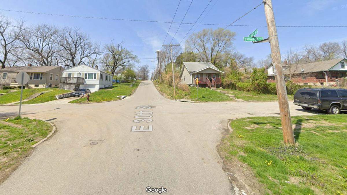 A bicyclist was in serious condition at a hospital after colliding with a Ford F-150 pickup that turned in front of the rider Sunday evening at the intersection of East 30th Street and Brighton Avenue in Kansas City. This Google Maps Street View image of the area is from 2022.