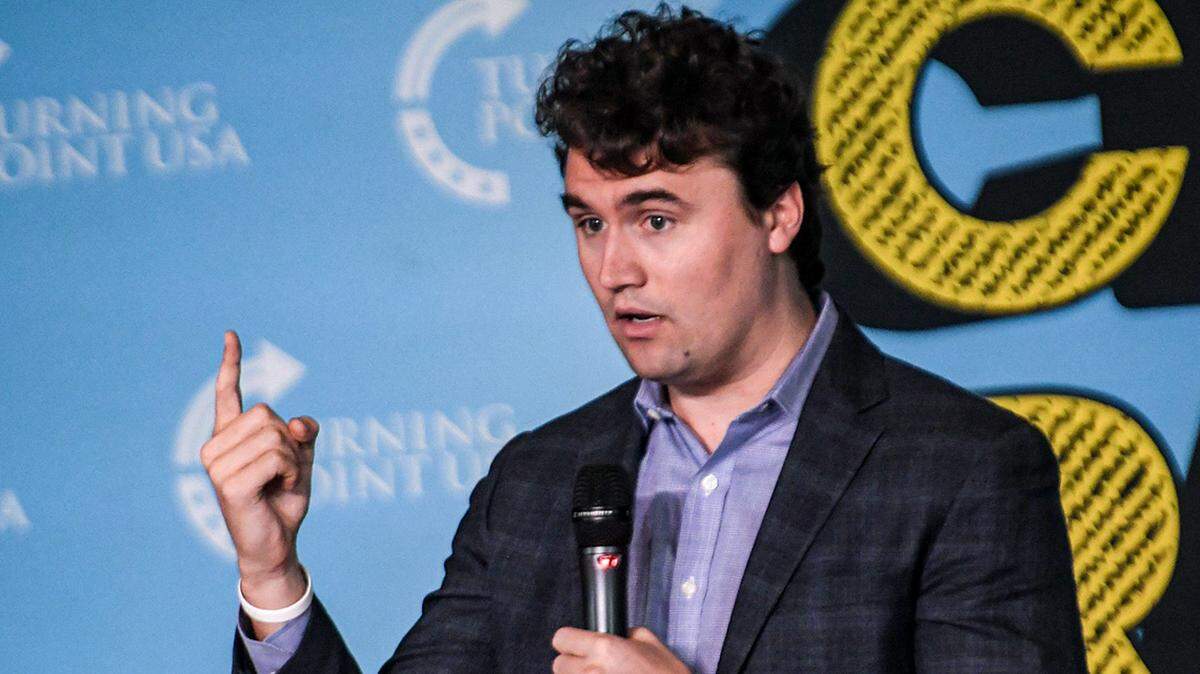 Charlie Kirk, founder of Turning Point USA, speaks during his Exposing Critical Racism Tour in Tillman Hall at Clemson University in Clemson, S.C. on November 1, 2021.