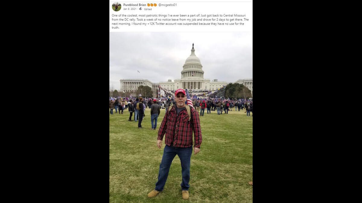 Brian Scott McGee, a Missouri military veteran and former Federal Aviation Administration employee, has been sentenced in federal court for his role in the Capitol riot.