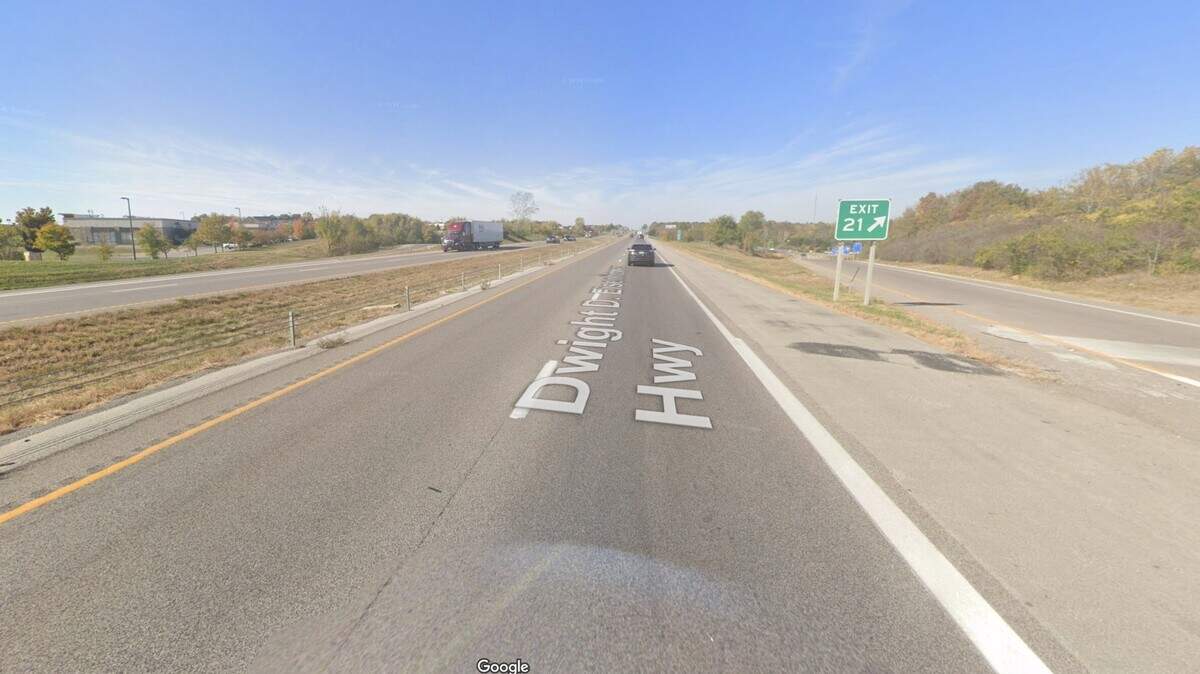 A 42-year-old Independence woman died early Saturday after she was struck by two vehicles on Interstate 70 in Blue Springs, according to the Missouri State Highway Patrol. The crash occurred about 5 a.m. along the westbound lanes of I-70 near Northeast Adams Dairy Parkway. This Google Maps Street View image of the area is from 2024.