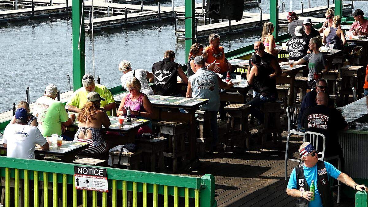 In September 2020, some Lake of the Ozarks business owners said that year’s tourist season had been their best ever despite the COVID-19 pandemic. Events such as Bikefest brought thousands of riders, who patronized bars and restaurants such as Shady Gators, into the town of Lake Ozark and surrounding areas.