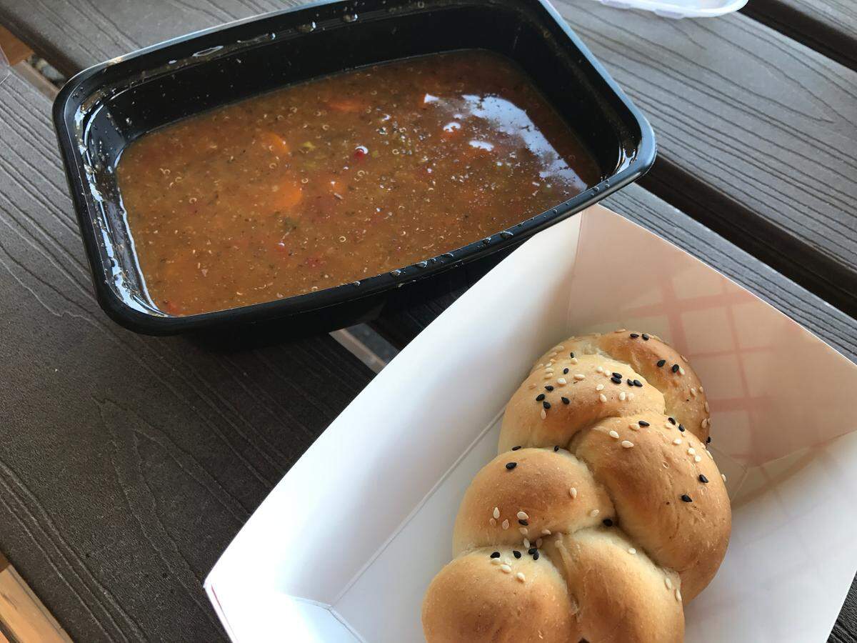 Le Chronic Cafe has Hungarian goulash using a family recipe. Entrees come with an Italian knot roll.