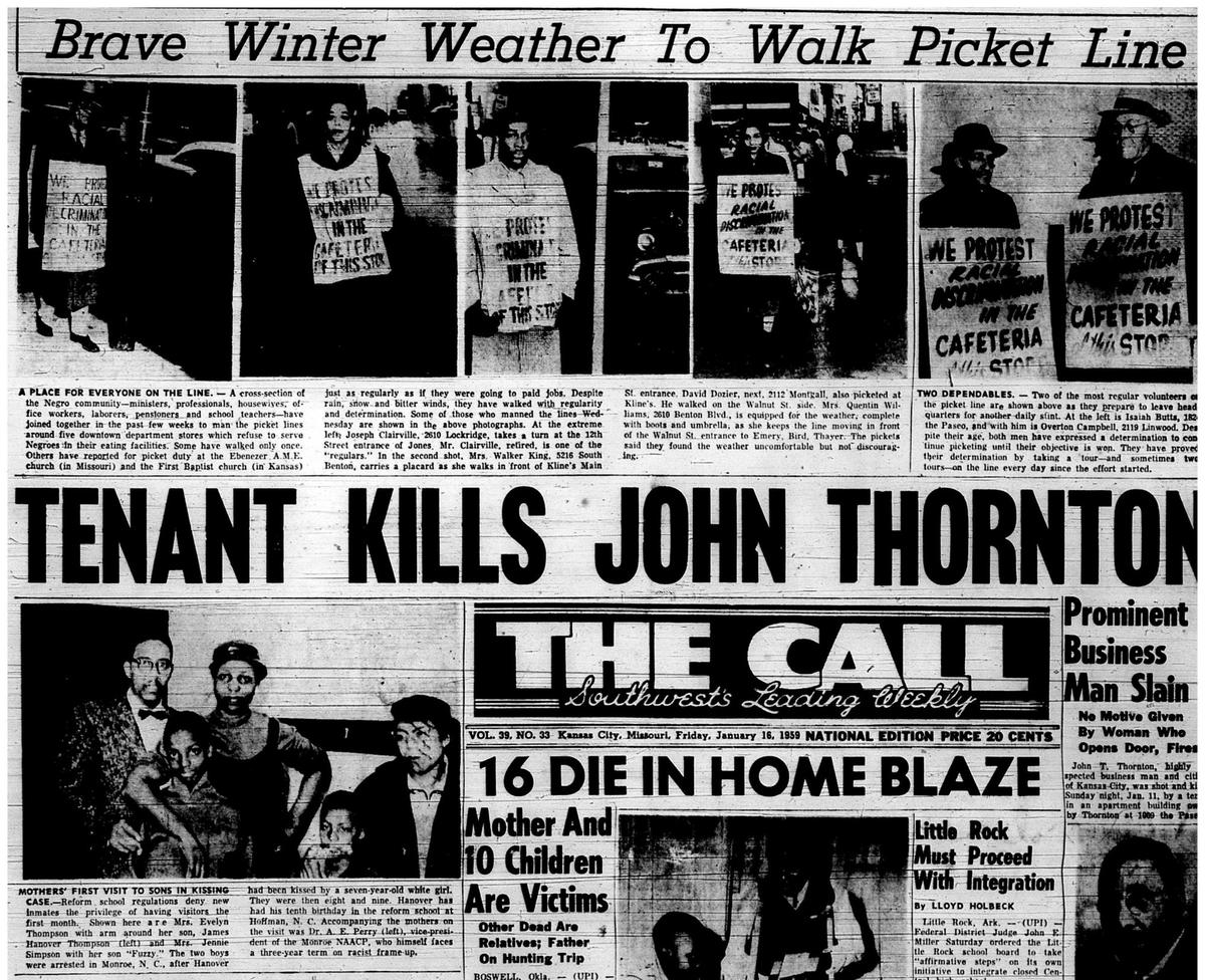 The Kansas City Call reported the weeks-long boycott outside businesses in downtown Kansas City in 1959.