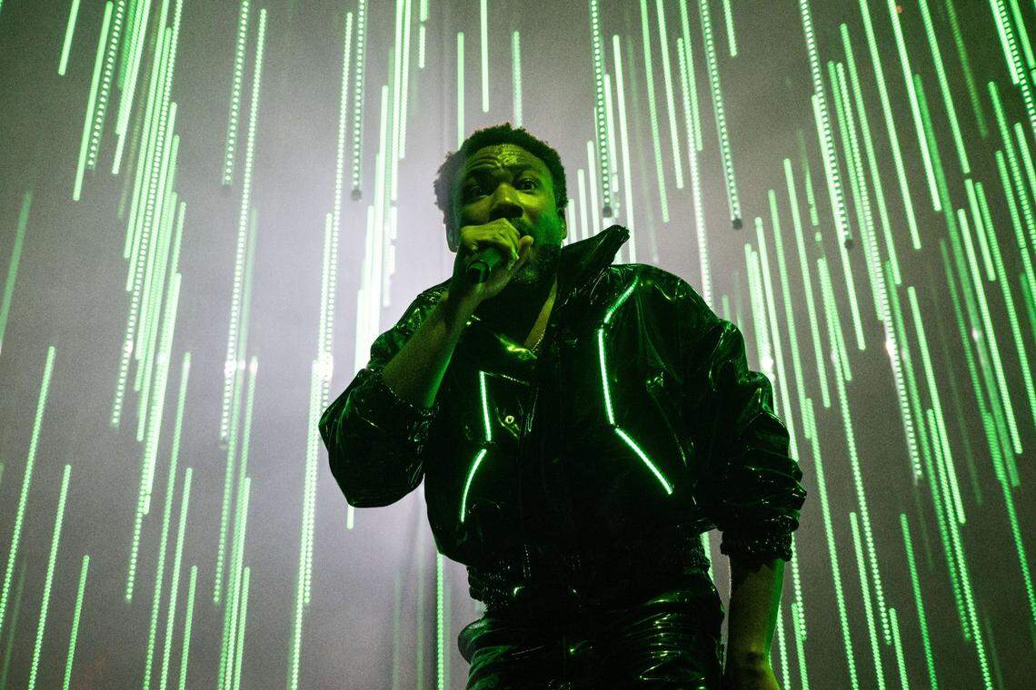 Childish Gambino performing at the T-Mobile Center in Kansas City, August 12, 2024. This was his first performance in Kansas City in nearly 10 years and his last tour under the moniker “Childish Gambino” Gambino will go by his birth name, Donald Glover.