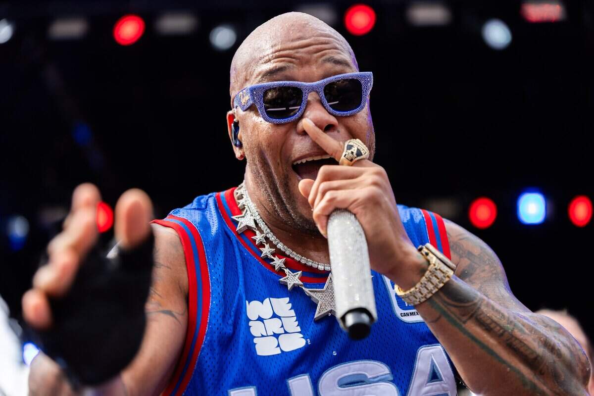 Flo Rida preforms on stage during their FIFA Fan Fest concert at Fan Fest on Friday, June 19, 2026.