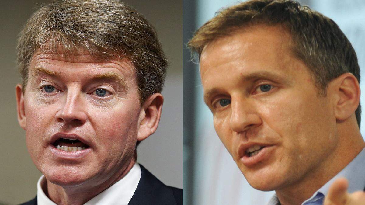 The candidates for governor in Missouri, Democrat Chris Koster (left) and Republican Eric Greitens, are spending a lot of campaign energy on blistering TV ads but far too little on issues that matter to people in the state — like improving roads and bridges and K-12 public education, The Star's Editorial Board writes.