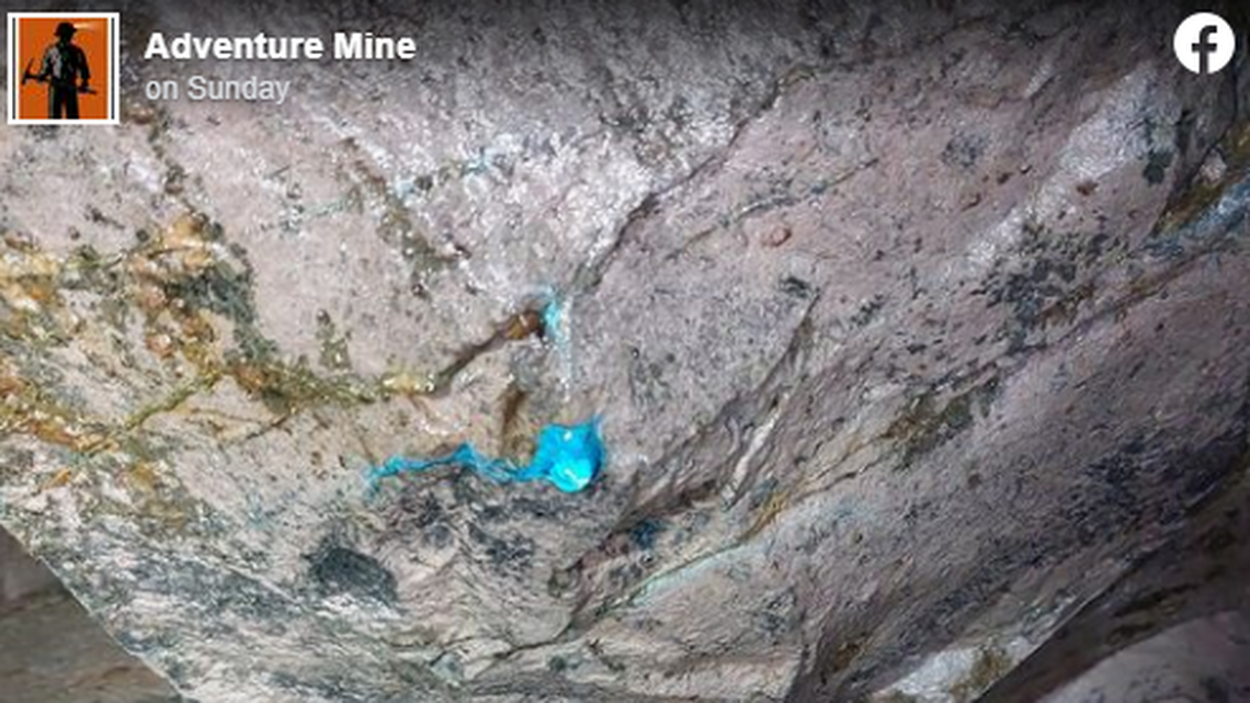 This “bright blue mineral” was found in a Michigan copper mine, according to park officials.