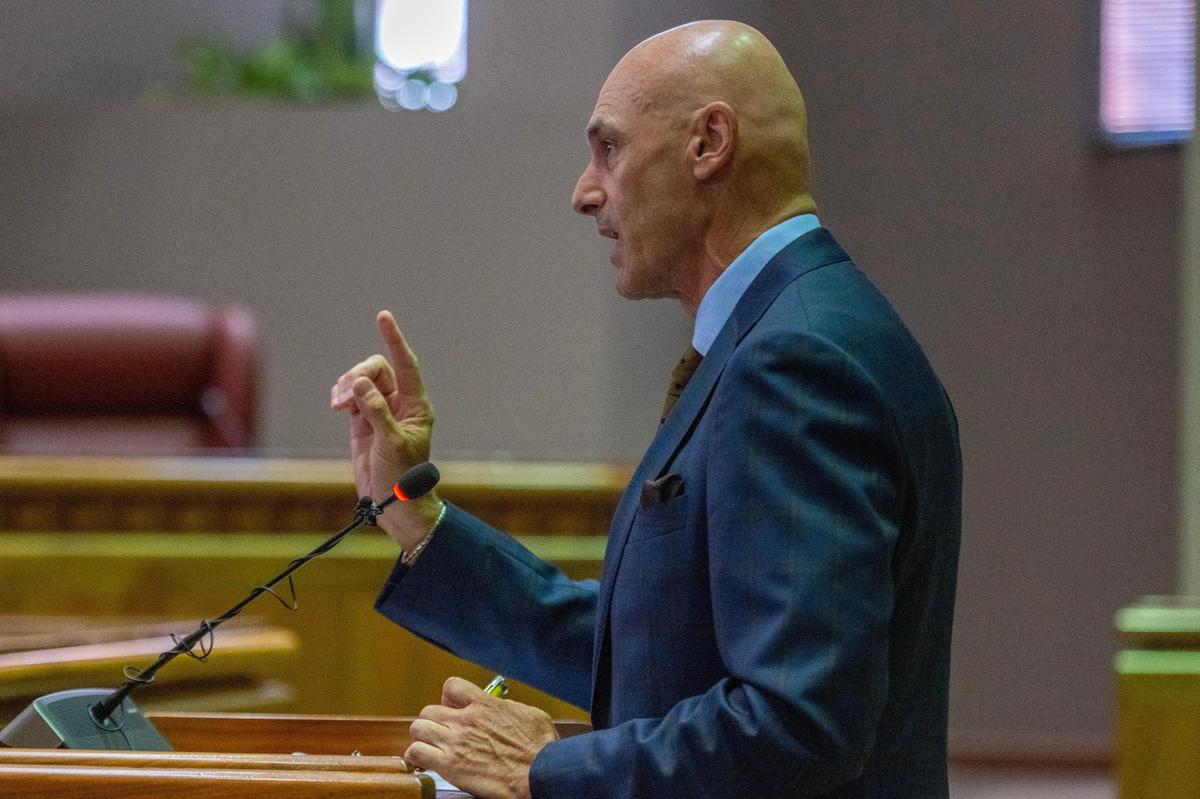 Jonathan Laurans, defense attorney for Eric DeValkenaere, made his argument during an appeals hearing for the former Kansas City police detective.