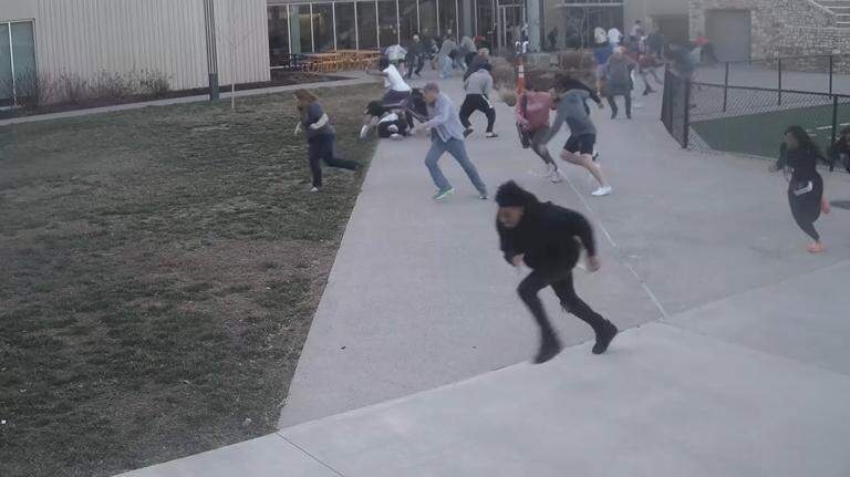 Video shows crowd fleeing after shots fired at North Kansas City basketball game