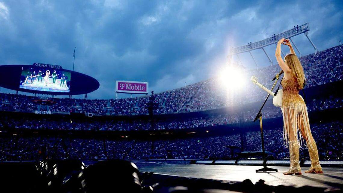 Taylor Swift played concerts at Arrowhead Stadium in Kansas City on July 7 and 8, 2023.