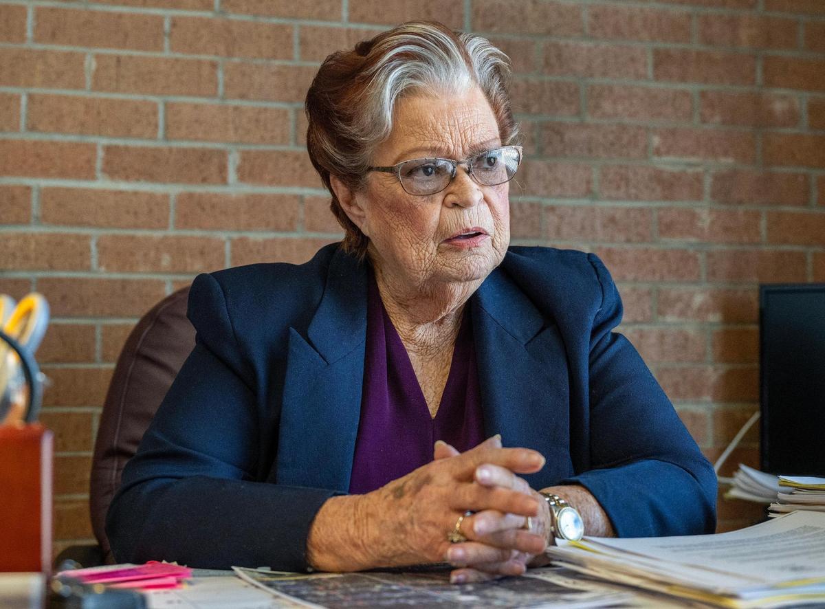 Northmoor Mayor Lynda Wilson is seen in her office at city hall on Wednesday, March 12, 2025.