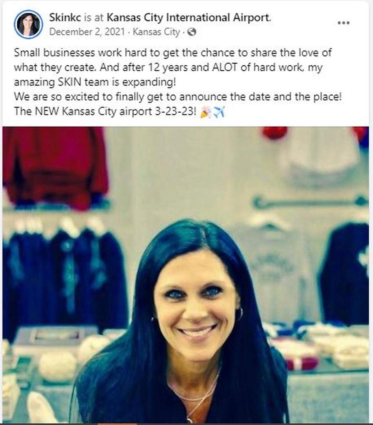 Stephanie Lyn Hamilton, whose former husband, Scott Simkins, pleaded guilty in January to embezzling $3.1 million from Kansas City-based Genesys Systems Integrator, announces that her business, Skin KC, is headed to the new Kansas City International Airport in 2023.
