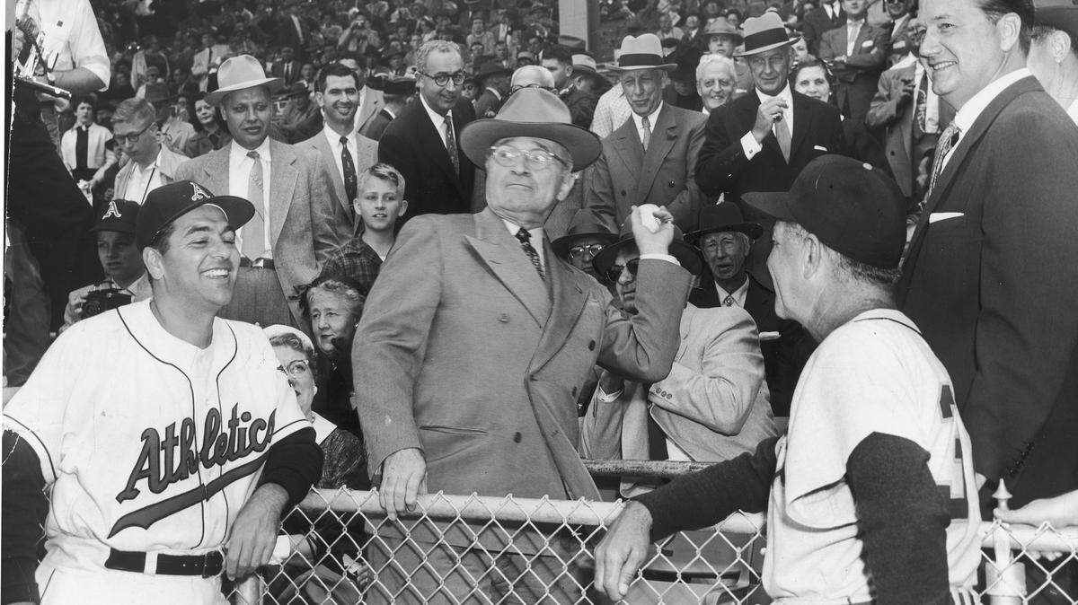 Former President Harry S. Truman, who threw out the first ball of the first major league game played in Kansas City on April 12, 1955, had deep connections with the city’s sports teams. That is one focus of “United We Play: Kicking It with the Trumans,” which will open April 1 at the Harry S. Truman Library and Museum and will run through Dec. 31.