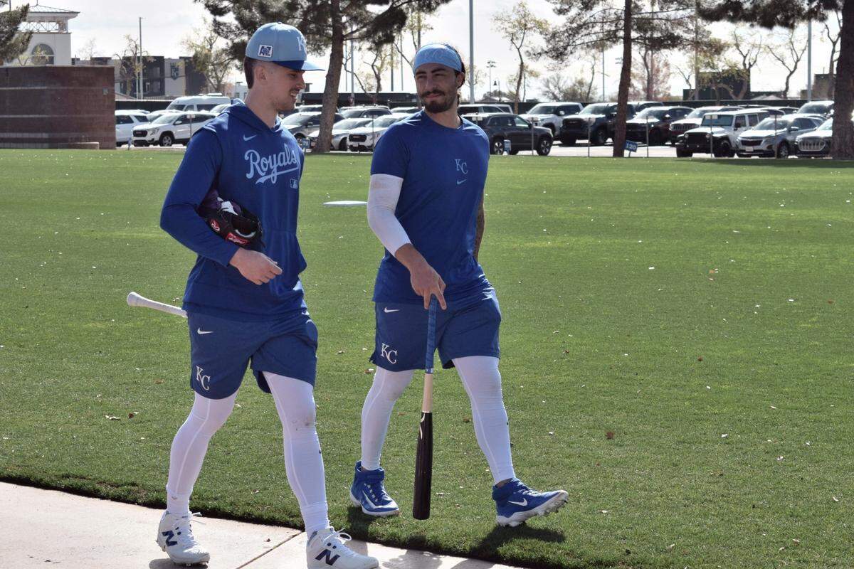 Kansas City Royals infielder Jonathan India (right) is expected to add an immediate boost to the starting lineup this season.