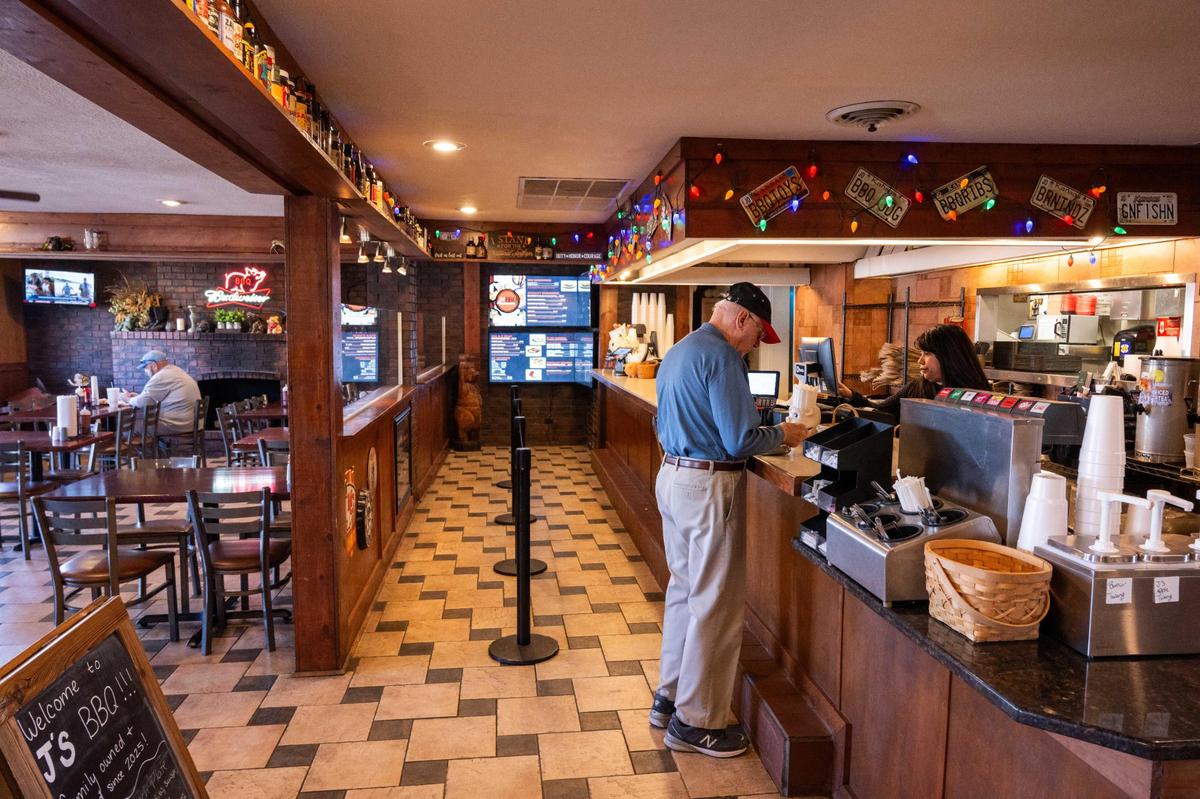The interior of J’s BBQ in Olathe was ready to welcome customers within three weeks of ownership changing over from Johnny's.