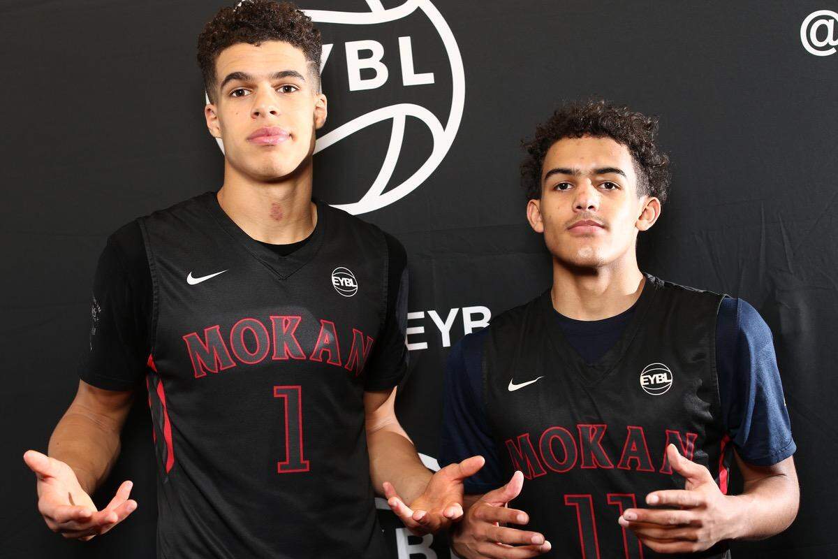 Mokan Elite players Michael Porter Jr. (left) and Trae Young pictured in 2016.
