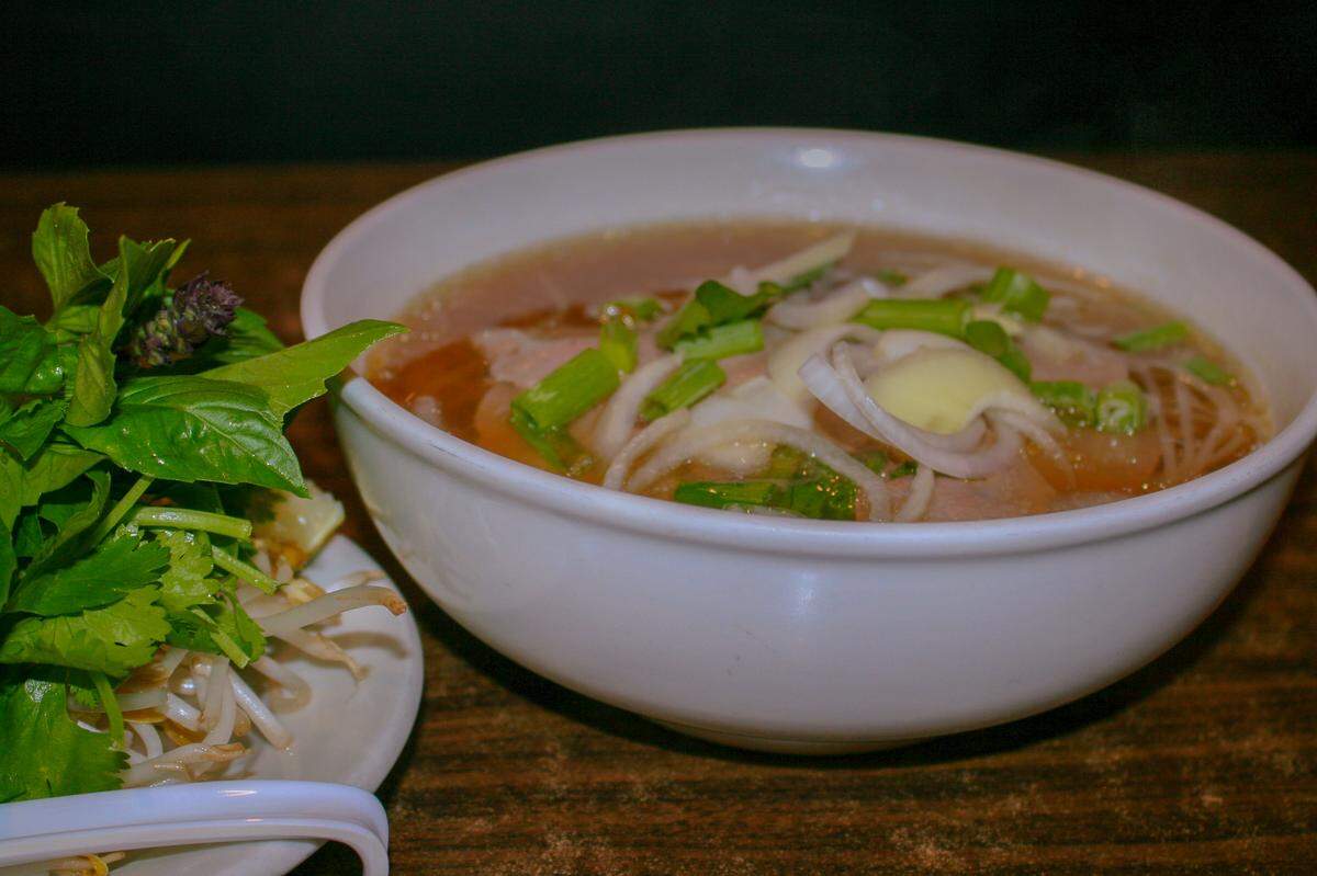 A bowl of pho from Pho Lan KC on Cherry St.