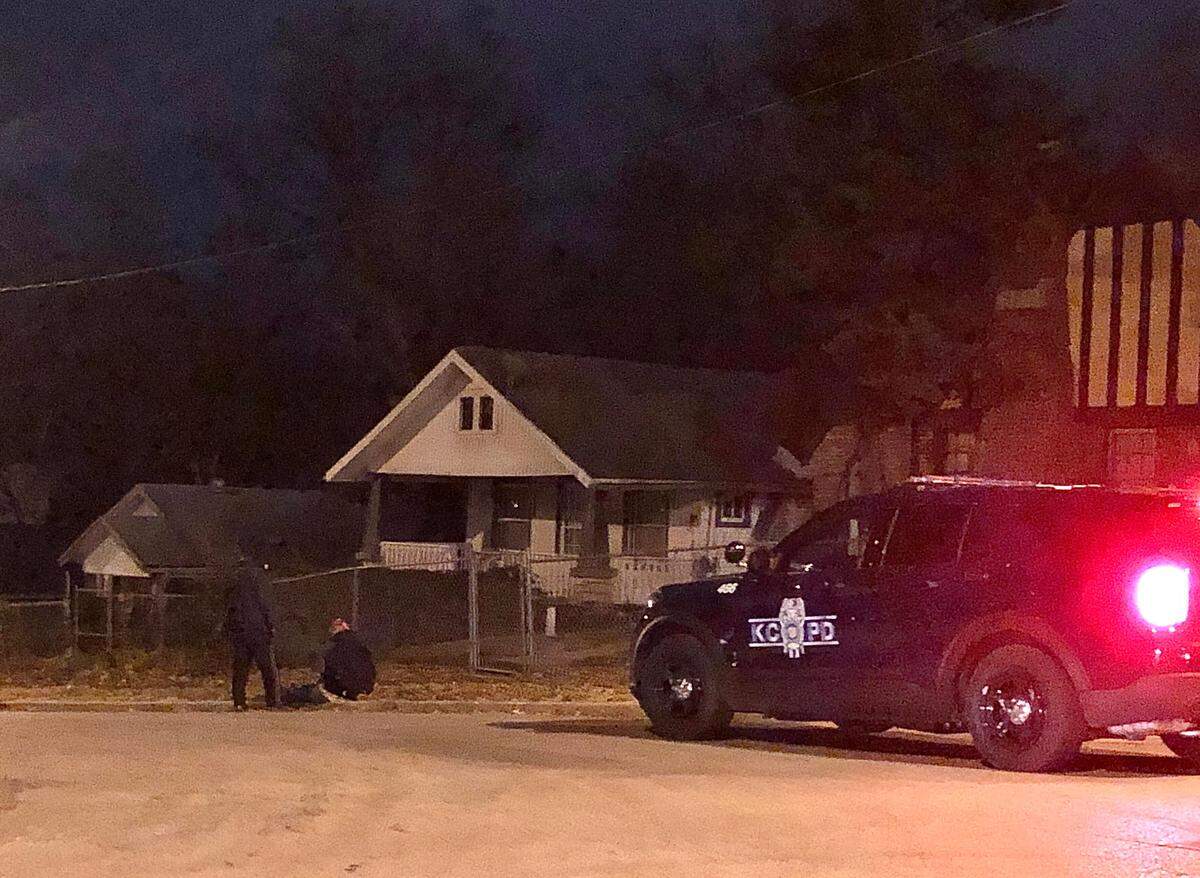 A subject of interest was taken into custody Monday, Dec. 27, 2021, at the scene of a homicide in the 6000 block of Agnes Avenue in Kansas City.