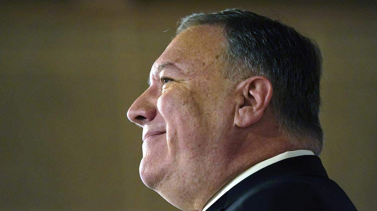 In this March file photo, former Secretary of State Mike Pompeo speaks at the West Side Conservative Club, in Urbandale, Iowa.