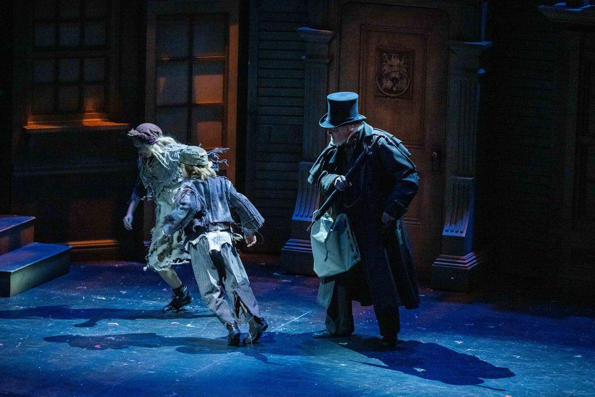 Gary Neal Johnson plays Scrooge, the main character in Kansas City Repertory Theatre's rendition of the iconic Charles Dickens story, “A Christmas Carol,” on Friday, December 19, 2025. Johnson is retiring following this year's run of shows, after playing the character for the last 24 years.
