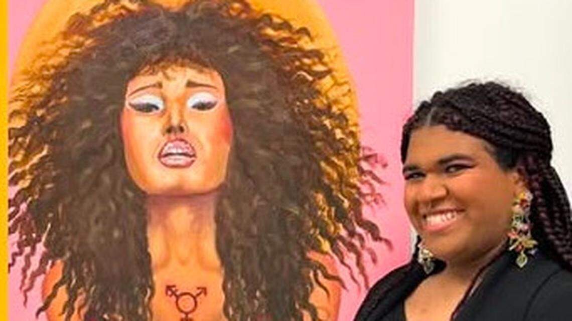 Junie Brown, 19, paints images depicting the vast variations and complexities of femininity that as a trans woman of color, she sees as missing from Kansas City’s art scene.