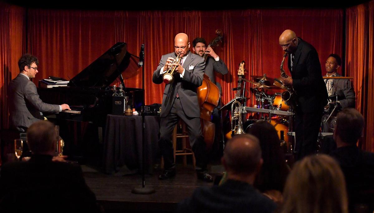 Lonnie McFadden, 66, on trumpet, and Ronald McFadden, 65, right, began performing together when they were 6 and 7 years old.