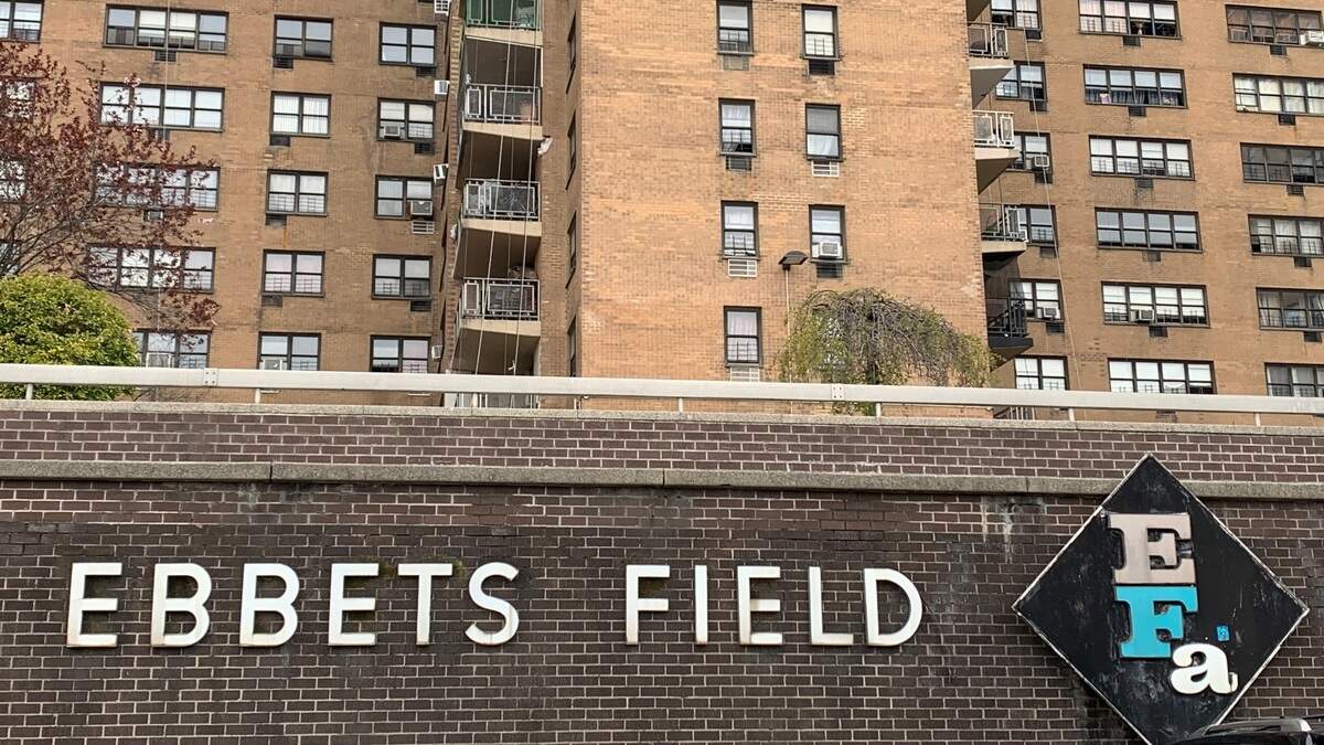 The site of Ebbets Field in Brooklyn, New York, where Jackie Robinson broke baseball’s color barrier.