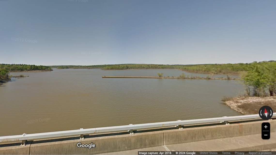 An Oklahoma man recently caught a massive catfish at Pine Creek Lake, pictured here.