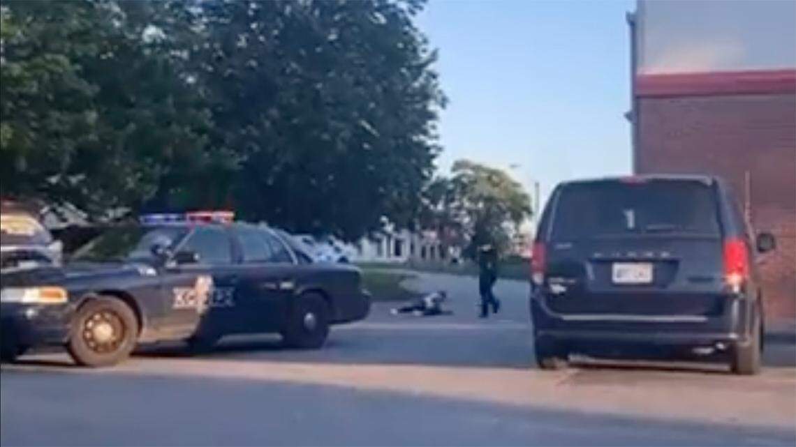 “They shot her!” says a voice in a video circulating in social media showing an alleged shooting of a pregnant woman by Kansas City Police Department officers in the parking lot of a Family Dollar store near Sixth Street and Prospect Avenue.