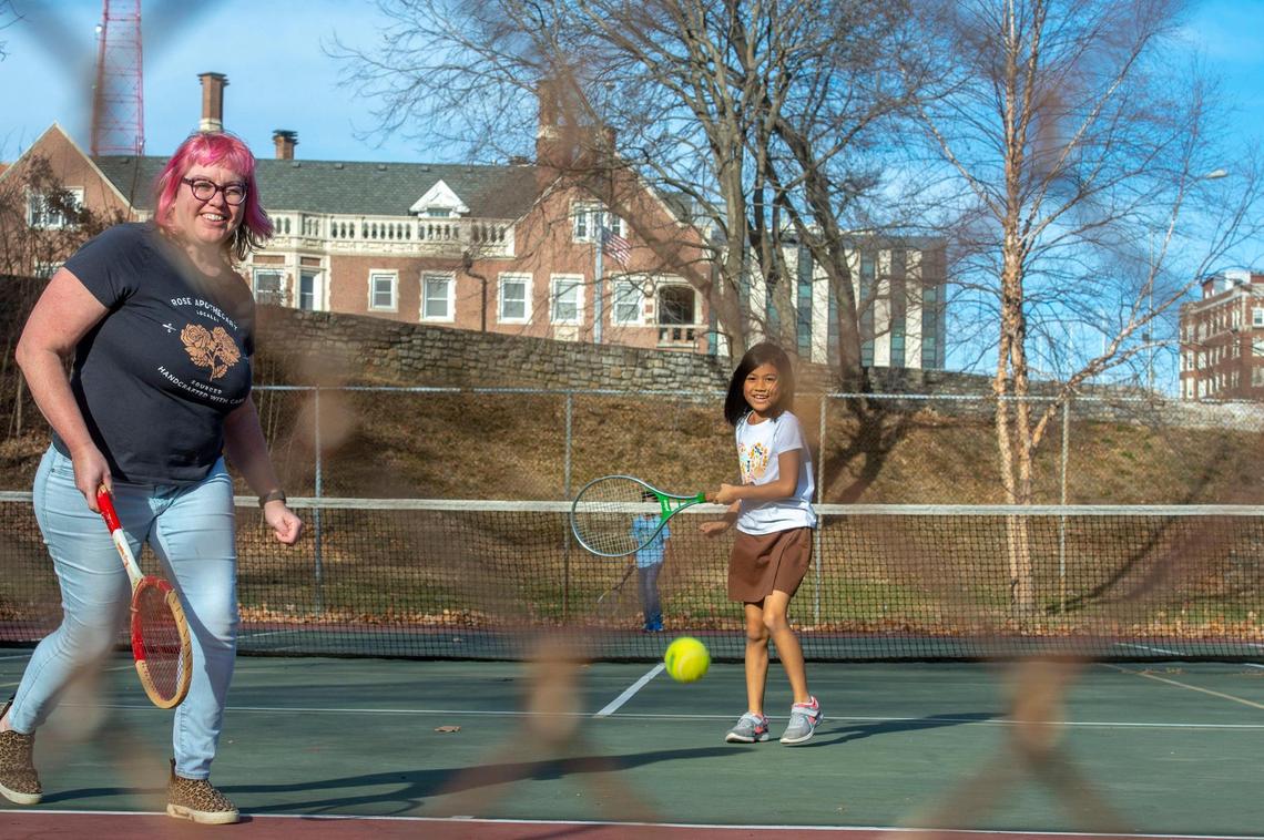 Jessica Phetvorasack and her two children, Nisa and Max Phetvorsack, decided that since the Christmas Eve weather was so nice, they’d play a little tennis at Hyde Park in Kansas City and burn off some extra energy.