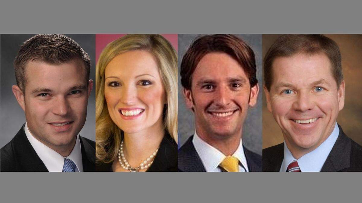 Four candidates competed in the Republican primary for Missouri auditor (from left): Paul Curtman, Sandra McDowell, Kevin Roach and David Wasinger.