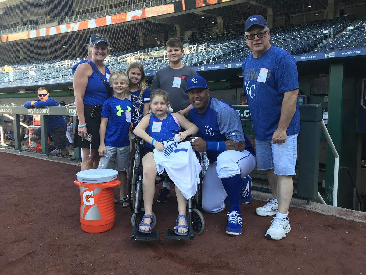 Whitney Wells, 10, also had the chance to meet her favorite baseball player, Royals catcher Salvador Perez, this summer.